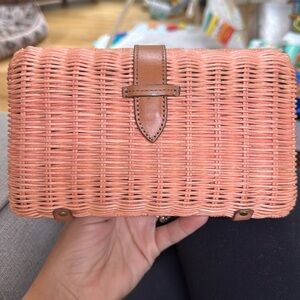 JCrew Rattan Clutch